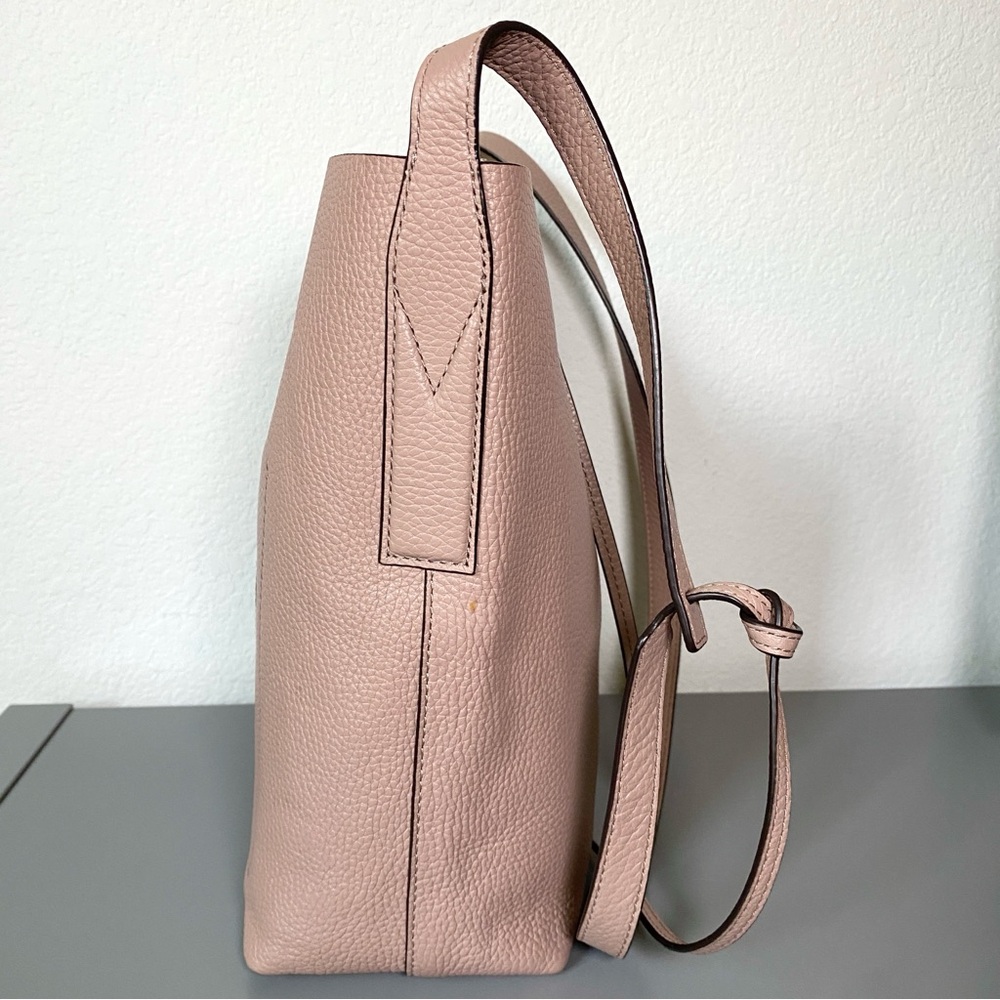 Michael Kors Blush Baby Pink Leather Messenger Tote Crossbody Bag - Picture 5 of 13